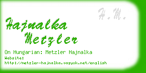 hajnalka metzler business card